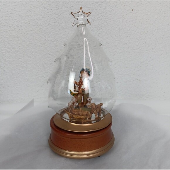 Fontanini Other - Vintage Fontanini Blown Glass Music Box Plays Little Drummer Boy #66114
